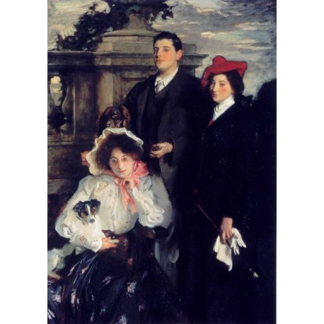 Hylda, Almina and Conway, Children of Asher Wertheimer 1905 by John Singer Sargent - Art gallery oil painting reproductions