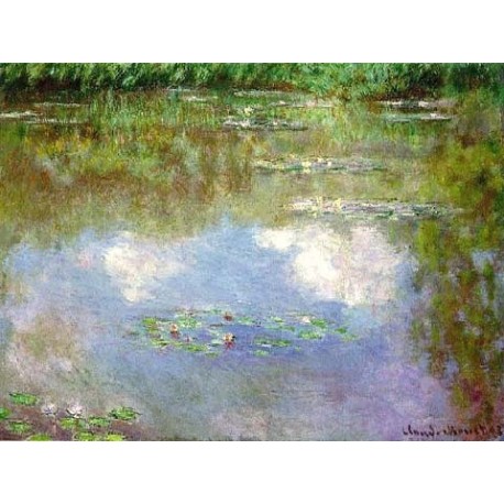 Water Lilies Clouds by Claude Oscar Monet - Art gallery oil painting reproductions