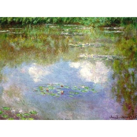 Water Lilies Clouds by Claude Oscar Monet - Art gallery oil...