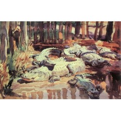 Muddy Alligators 1917 by John Singer Sargent - Art gallery oil painting reproductions