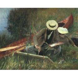 Paul Helleu Sketching With His Wife 1889 by John Singer Sargent -...