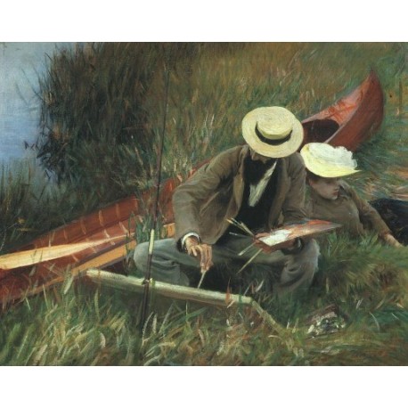 Paul Helleu Sketching With His Wife 1889 by John Singer Sargent -...