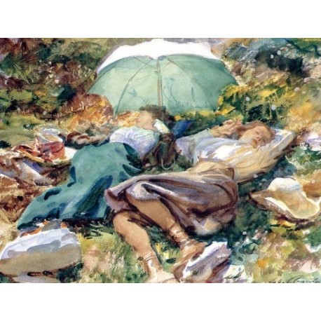 Siesta 1907 by John Singer Sargent - Art gallery oil painting...