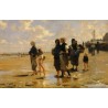 The Oyster Gatherers of Cancale 1878 by John Singer Sargent - Art gallery oil painting reproductions