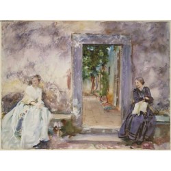 The Garden Wall 1910 by John Singer Sargent - Art gallery oil...