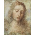 Head of Christ by  Leonardo Da Vinci - Art gallery oil painting...