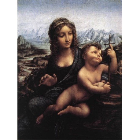 Madonna with the Yarnwinder by Leonardo Da Vinci - Art gallery oil...