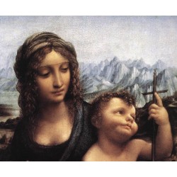 Madonna with the Yarnwinder detail by Leonardo Da Vinci-Art...