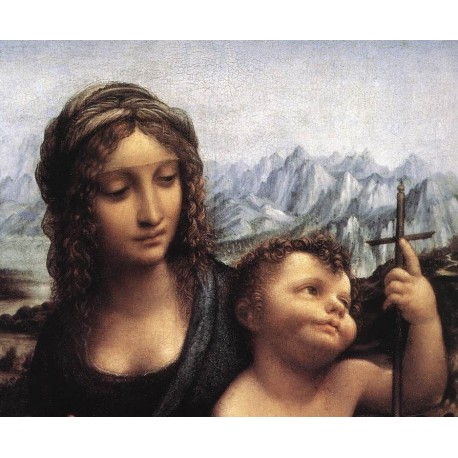 Madonna with the Yarnwinder detail by Leonardo Da Vinci-Art gallery oil painting reproductions