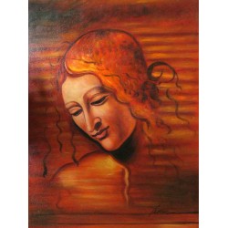 Testa di Faniciulla Detta by Leonardo Da Vinci-Art gallery oil...