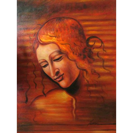 Testa di Faniciulla Detta by Leonardo Da Vinci-Art gallery oil...
