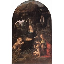 Virgin of the Rocks by Leonardo Da Vinci-Art gallery oil painting...