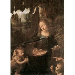 Virgin of the Rocks, detail by Leonardo Da Vinci-Art gallery oil...