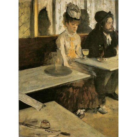 Absinthe by Edgar Degas-Art gallery oil painting reproductions