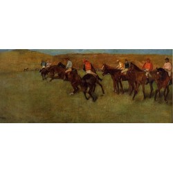 At the Races Before the Start by Edgar Degas-Art gallery oil...