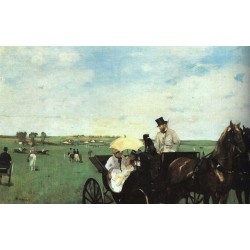 At the Races in the Country by Edgar Degas-Art gallery oil...