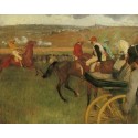 At the Races - Gentlemen Jockeys by Edgar Degas- Art gallery oil...