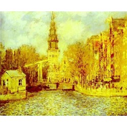 Zuiderkerk in Amsterdam by Claude Oscar Monet - Art gallery oil...
