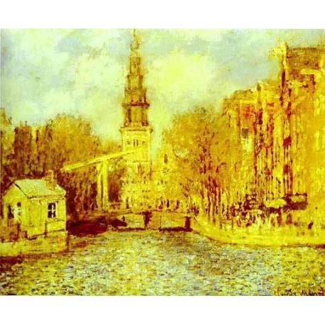 Zuiderkerk in Amsterdam by Claude Oscar Monet - Art gallery oil...