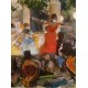 Café Concert at Les Ambassadeurs by Edgar Degas - Art gallery oil painting reproductions