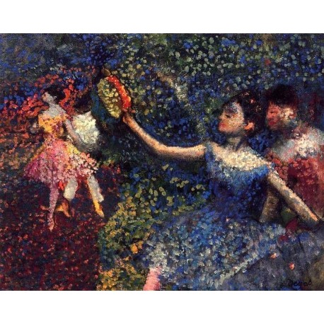 Dancer and Tambourine by Edgar Degas - Art gallery oil painting reproductions