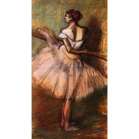Dancer at the Barre II by Edgar Degas - Art gallery oil painting...