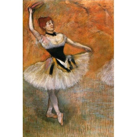 Dancer With A Tambourine by Edgar Degas - Art gallery oil painting reproductions