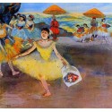 Dancer with Bouquet Curtseying by Edgar Degas Oil Painting