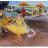 Dancer with Bouquet Curtseying by Edgar Degas - Art gallery oil painting reproductions