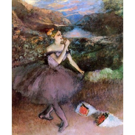 Dancer with Bouquets by Edgar Degas - Art gallery oil painting reproductions