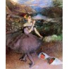 Dancer with Bouquets by Edgar Degas - Art gallery oil painting reproductions