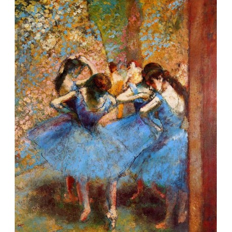 Dancers in Blue by Edgar Degas - Art gallery oil painting reproductions