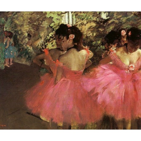 Dancers in Pink by Edgar Degas - Art gallery oil painting reproductions