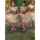 Dancers Wearing Salmon Coloured Skirts by Edgar Degas - Art gallery oil painting reproductions
