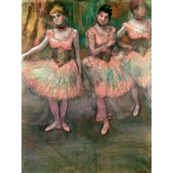 Dancers Wearing Salmon Coloured Skirts by Edgar Degas - Art...