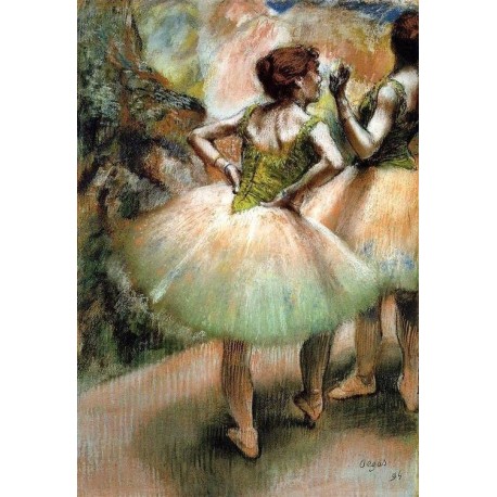 Dancers - Pink and Green I by Edgar Degas - Art gallery oil...