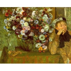 Madame Valpincon with Chrysanthemums by Edgar Degas - Art gallery...