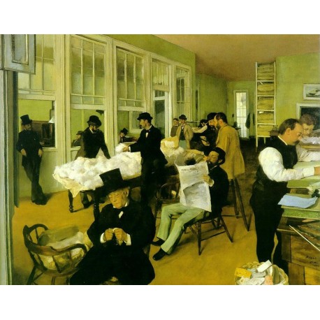 Portrait in a New Orleans Cotton Office by Edgar Degas- Art...