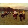 Racehorses at Longchamp by Edgar Degas - Art gallery oil painting...