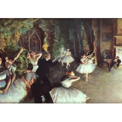 Rehearsal on the Stage by Edgar Degas - Art gallery oil painting...