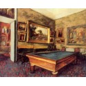 The Billiard Room at Menil Hubert - Oil Painting