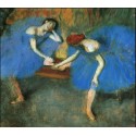 Two Dancers in Blue by Edgar Degas - Art gallery oil painting...