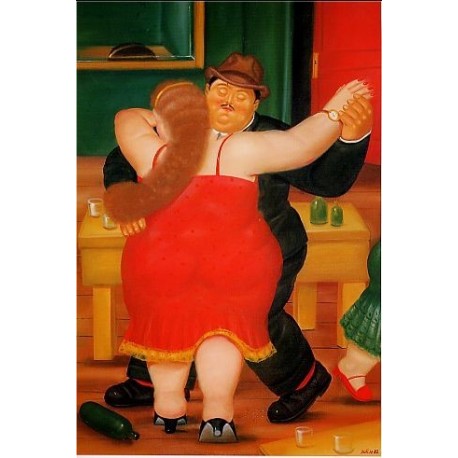 Dancers 1982 By Fernando Botero- Art gallery oil painting...
