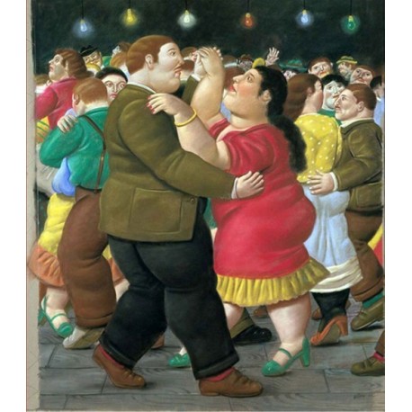 Dancers 2002 By Fernando Botero - Art gallery oil painting...