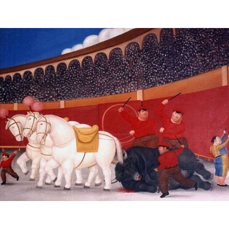 El Arrastre By Fernando Botero - Art gallery oil painting...