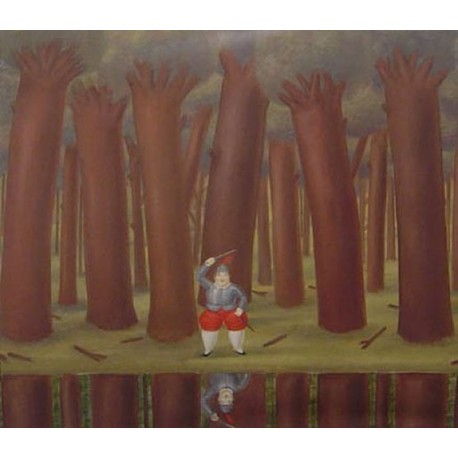 El Conquistador By Fernando Botero - Art gallery oil painting...