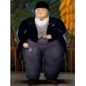 El Embajador Ingles By Fernando Botero- Art gallery oil painting...