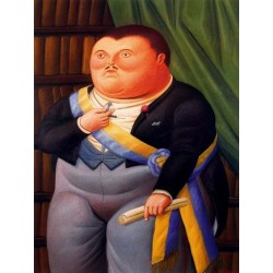 El Presidente 2 By Fernando Botero - Art gallery oil painting...
