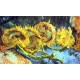Four Cut Sunflowers by Vincent Van Gogh