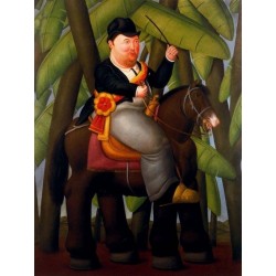 El Presidente By Fernando Botero - Art gallery oil painting...